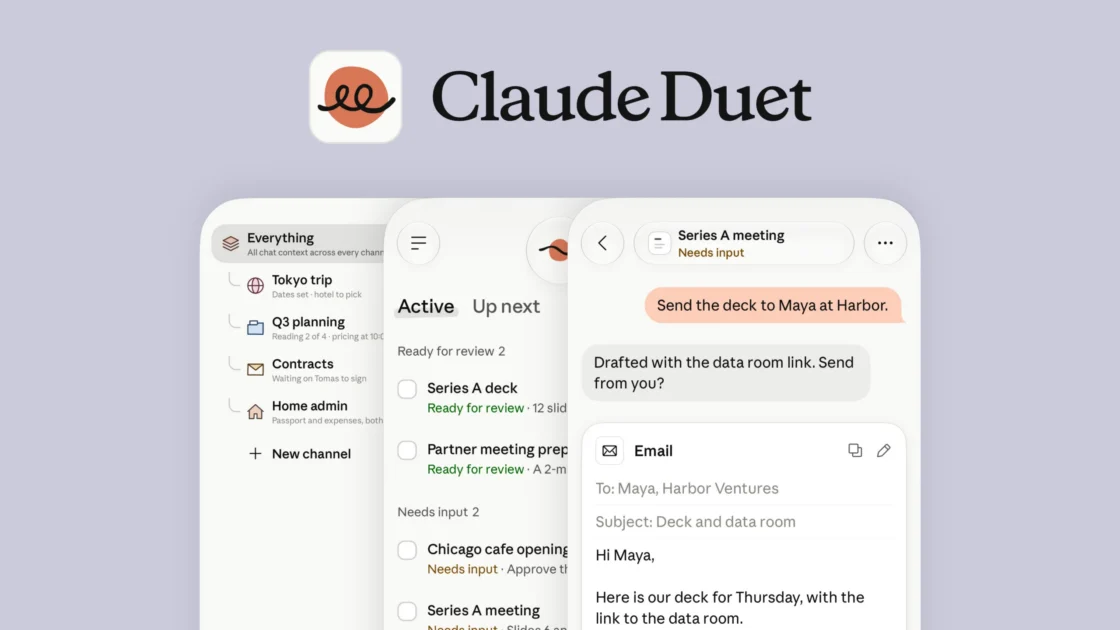 Anthropic Rilis Claude Duet, Aplikasi AI Agen untuk Profesional