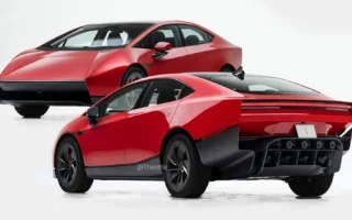 Concept Sedan Tesla Roadster Bergaya Lamborghini